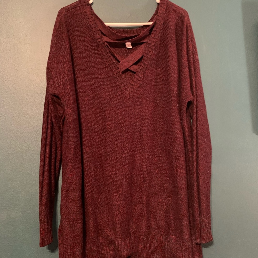 Burgundy sweater